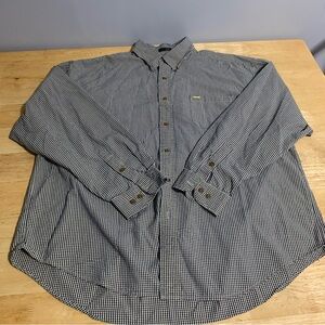 Alexander Julian Colours Mens Blue/Yellow/Buttondown Long Sleeve Size XXL